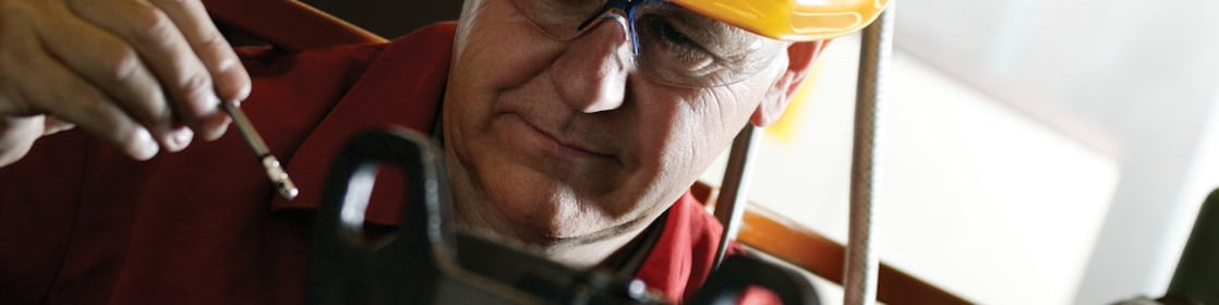 shell worker with helmet