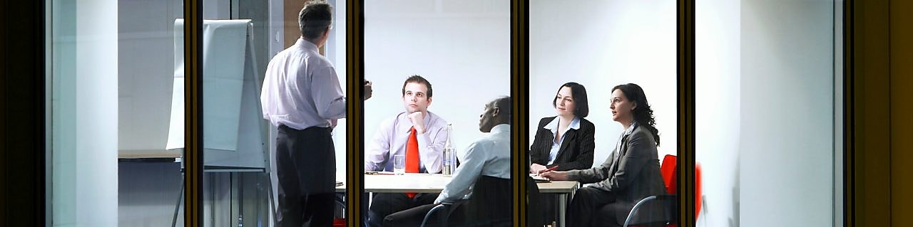 Office workers in a meeting room