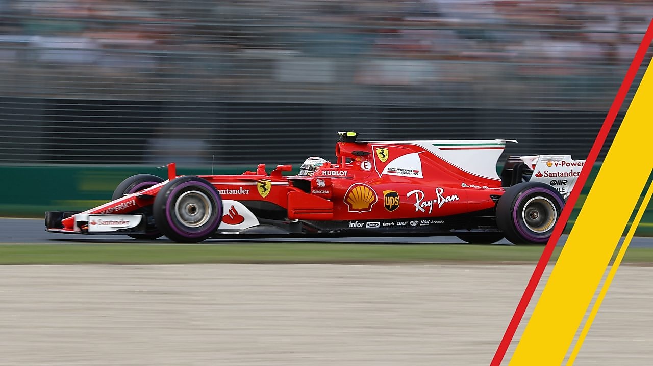 Sebastian Vettel Ferrari on a racetrack