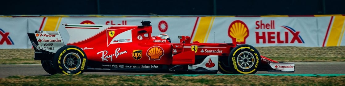 Ferrari car on racetrack
