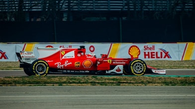 Ferrari car on racetrack