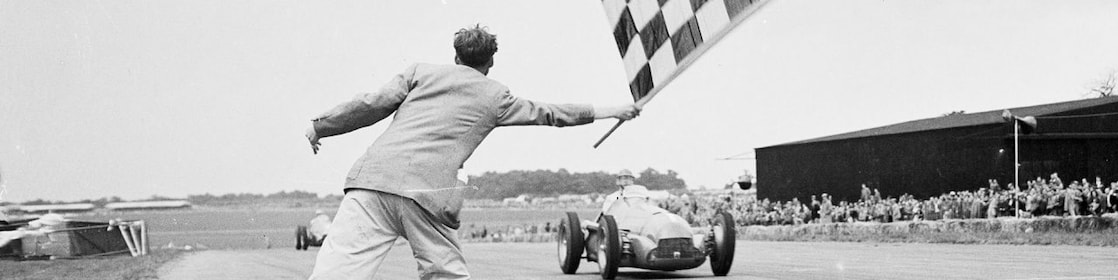finish line of a car race black and white