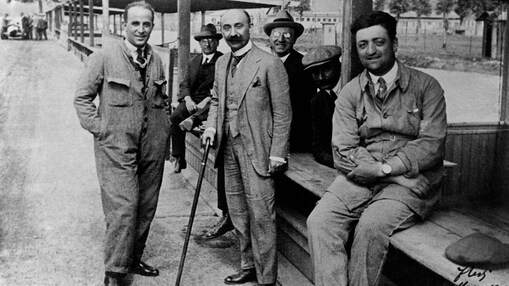 1930s photo of Enzo Ferrari