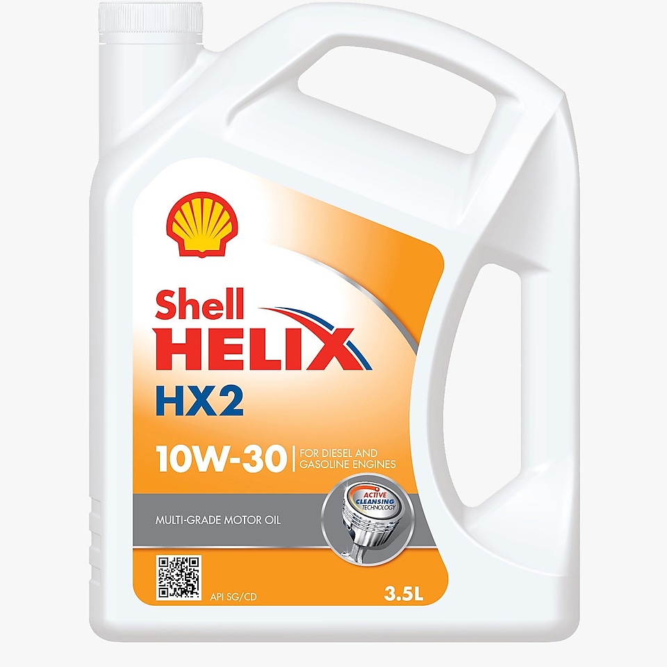 Packshot of Shell Helix HX2 10w-30