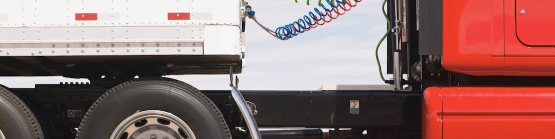 an articulated truck on the road