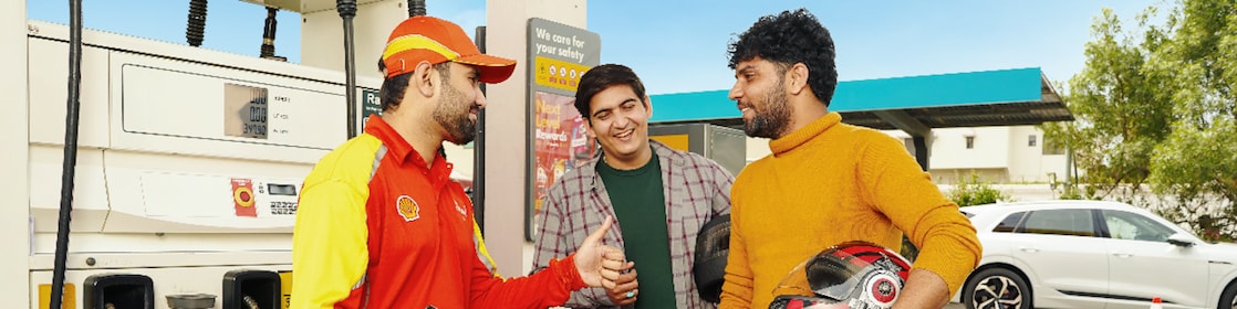 a man at the petrol station