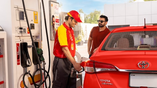 a man at the petrol station